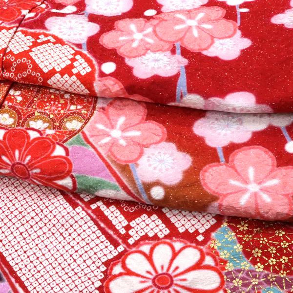 15%クーポンあり 振袖 販売 滝泰 絞り 仕立て付き 赤 新品 購入 古典柄 熨斗 毬 菊 枝垂れ桜 着物 未仕立て 成人式 卒業式 絹 f-583の画像