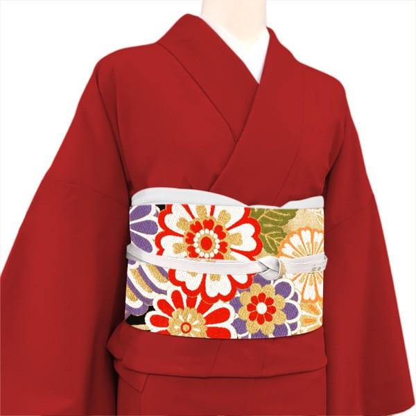 R919Kh優雅な正絹帯 振袖 留袖 お茶会 礼装-
