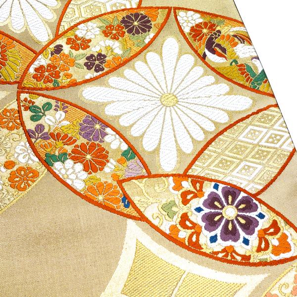 15%クーポンあり 志都香 袋帯 振袖用 仕立て付き 金 ゴールド 七宝