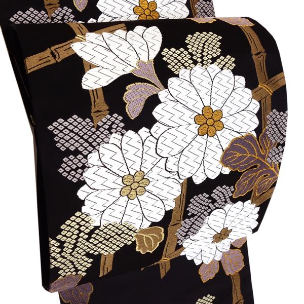 ネット限定 袋帯 10 Off ポイント5倍 フォーマル Fo 694 絹 結婚式 六通 未仕立て 購入 販売 新品 正絹 西陣織 お茶会 礼装用 光悦垣菊花紋 黒 仕立て付き 白寿苑 袋帯 お仕立て 加工日数 約15日 無料サービス Www Hestanto Web Id