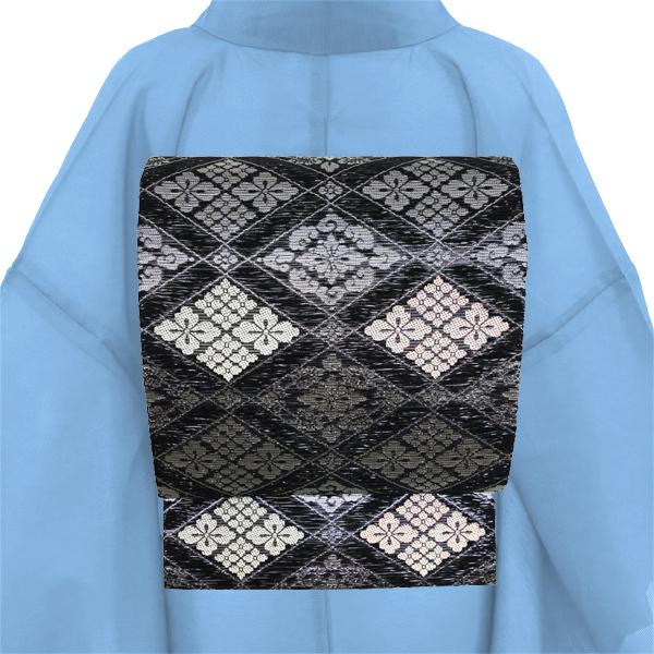 15%クーポンあり 佐々木染織 夏帯 袋帯 フォーマル 仕立て上がり 黒色  