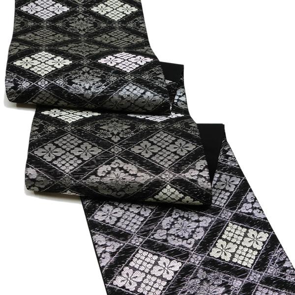 15%クーポンあり 佐々木染織 夏帯 袋帯 フォーマル 仕立て上がり 黒色  