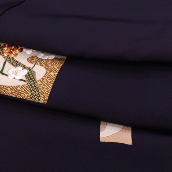 訪問着 紫色 販売 仕立て付き 野口 新品 購入 梅 刺繍 京友禅 着物 未 