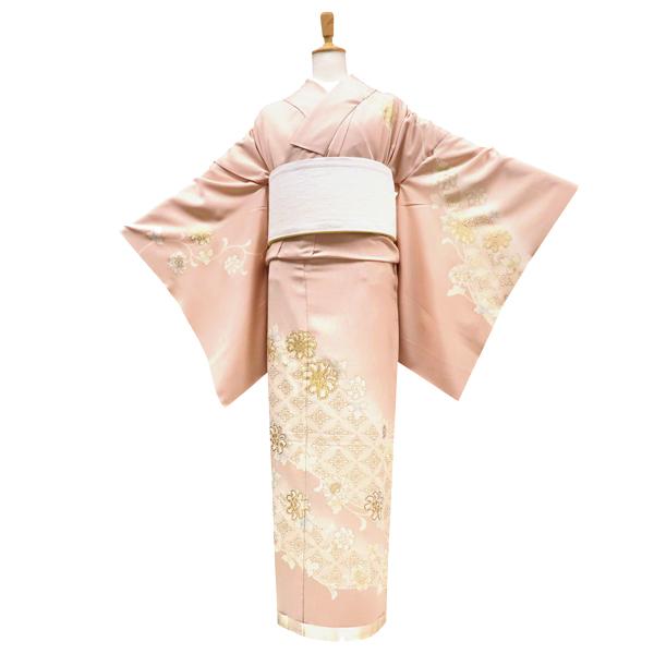 訪問着 友禅 ピンク 十日町有名染織匠 仕立て付き 新品 販売 購入 花 