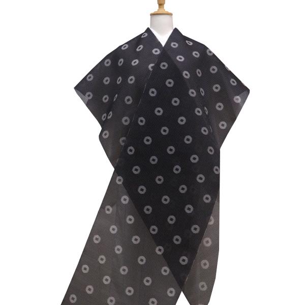 本場夏琉球絣 仕立て付き 黒 正絹 着物 夏紬 新品 購入 販売 未仕立て  