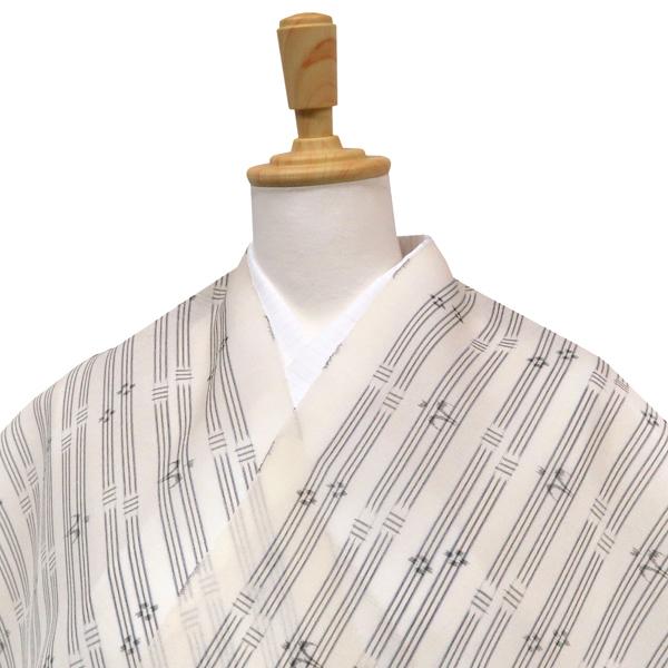 %OFFクーポンあり 本場夏琉球絣 仕立て付き 白 正絹 着物 夏紬 新品
