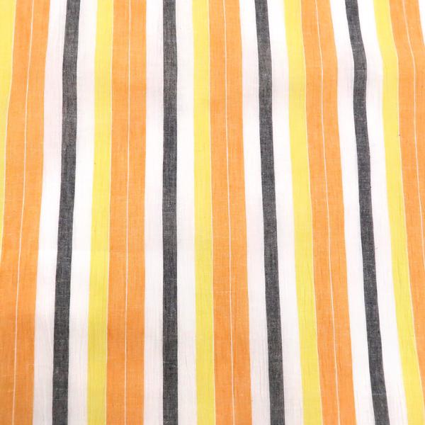15%クーポンあり 近江ちぢみ 着物 仕立て付き オレンジ 縞 ストライプ 麻 綿 夏着物 新品 未仕立て 反物 カジュアル 7月 8月 盛夏 広幅 女物 ktn-93_3