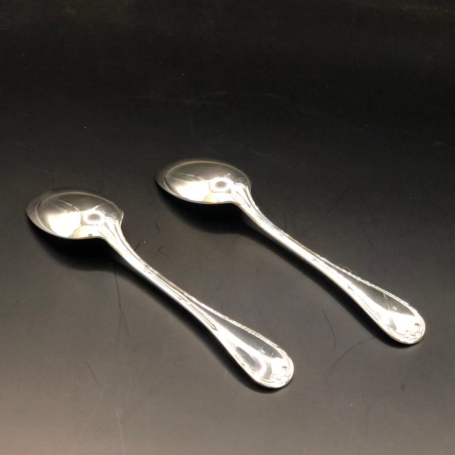クリストフル■STERLING製コーヒースプーン２本セット■ブリエンヌ■重量級！ クリストフル□STERLING製コーヒースプーン2本セット