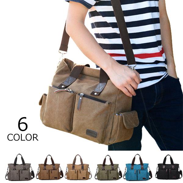 ショルダーバッグ トートバッグ 斜め掛けバッグ 斜めがけ 肩掛け メンズ 帆布バッグ アウトドア キャンバス バッグ 大容量 人気バッグ 通勤 通学 2way Bag214 華盛通商 通販 Yahoo ショッピング