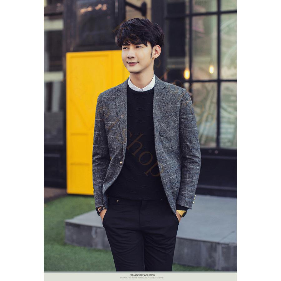 父の日 テーラードジャケット メンズ 無地 スーツ アウター コート サマージャケット ブレザー テーラード 秋物 秋 冬 53 Off