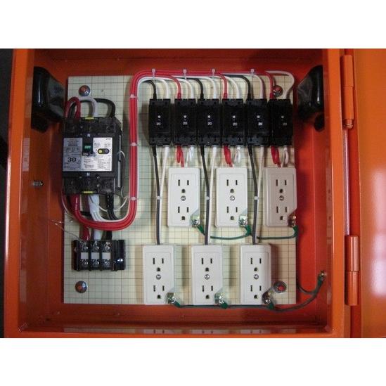 電灯盤 メイン 30A 6回路 型式 SL30-60 : 仮設分電盤.com - 通販