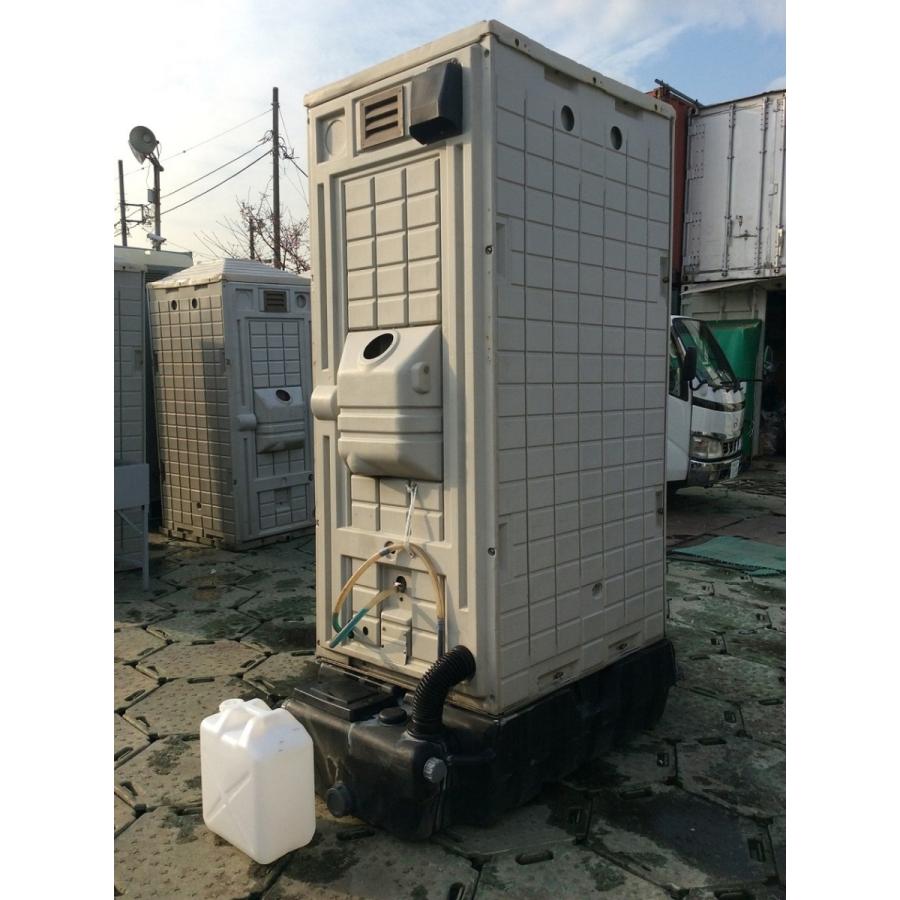 仮設トイレ 中古 大小兼用簡易水洗(洋式便座カバー)＋小専用汲取式