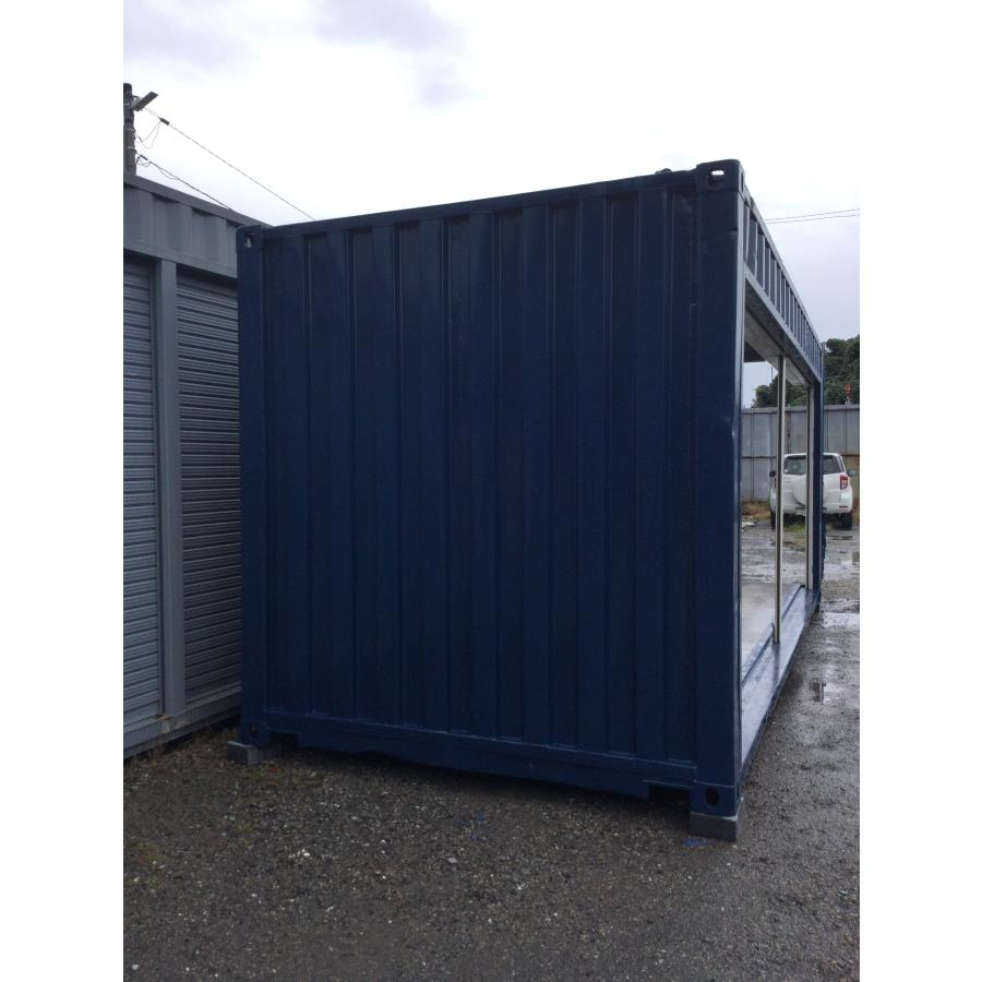 中古 20Ftコンテナ シャッター付き 物置・倉庫 : 仮設トイレ・ハウス 