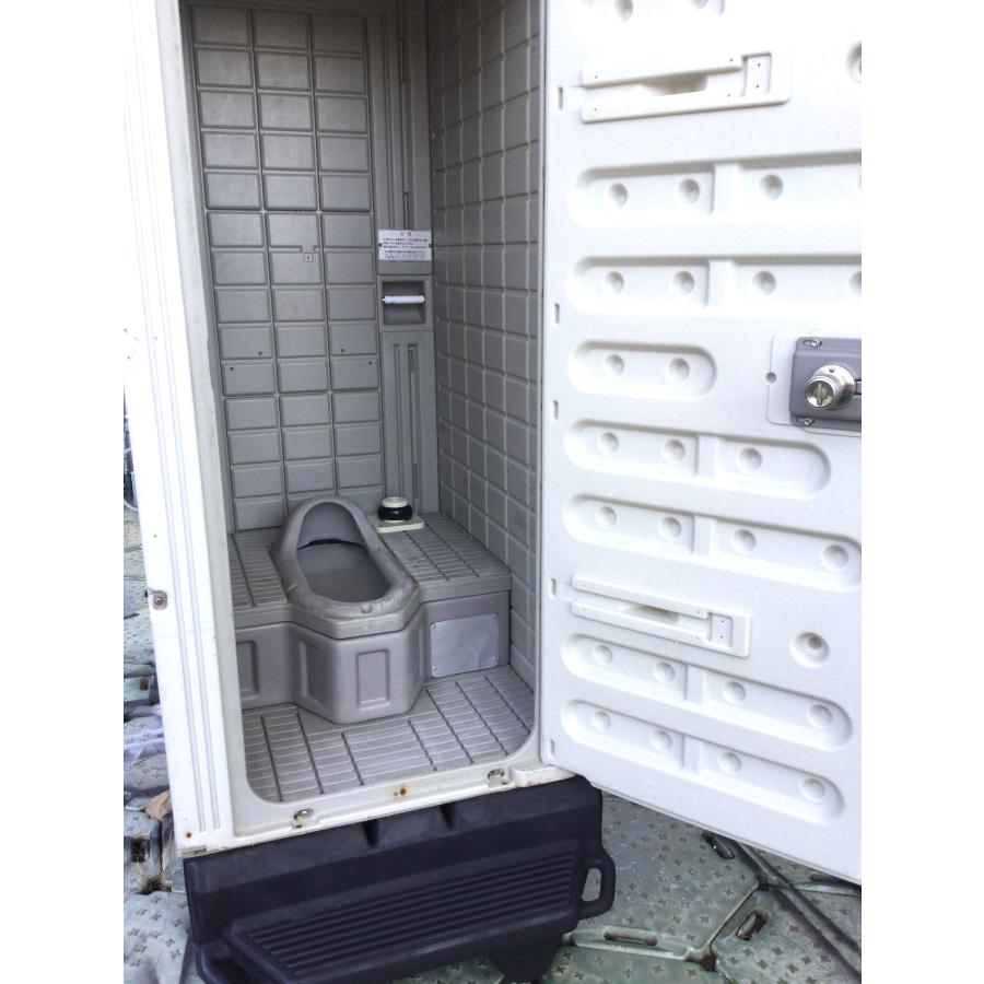 中古　1棟限り　和式　ポンプ式簡易水洗トイレ　現物　洋式ｶﾊﾞｰ仕様もOK　農園　畑　置き場 仮設トイレ 中古 扉新品 ポンプ式簡易水洗トイレ(和式／洋式もOK） 畑