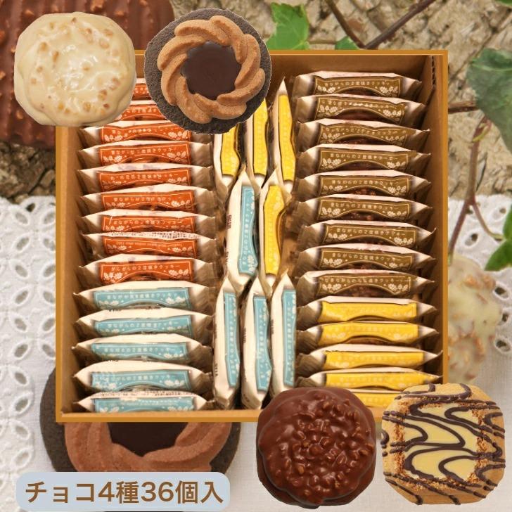 昔ながらの2度焼きクッキーお徳用パック 36個入(チョコ4種 昔ながらの2度焼きクッキーお徳用パック 36個入(チョコ4種