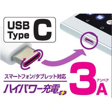 AC充電器ストレート1m 3A ホワイト【Type-C】(AC005) |  | 02