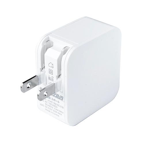 AC/USB充電器 USB-A 3ポート出力合計5V 3.6A(18W) ホワイト(AC018) |  | 01