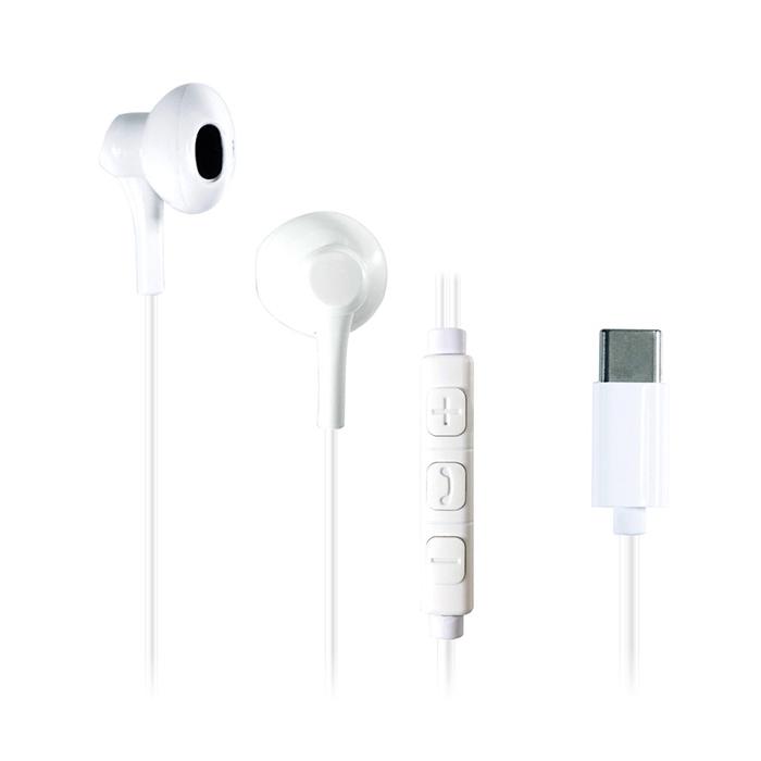 インナーイヤータイプ。ボリューム＆スイッチ付ステレオイヤホンマイク （Type-C端子）(AE228) | 