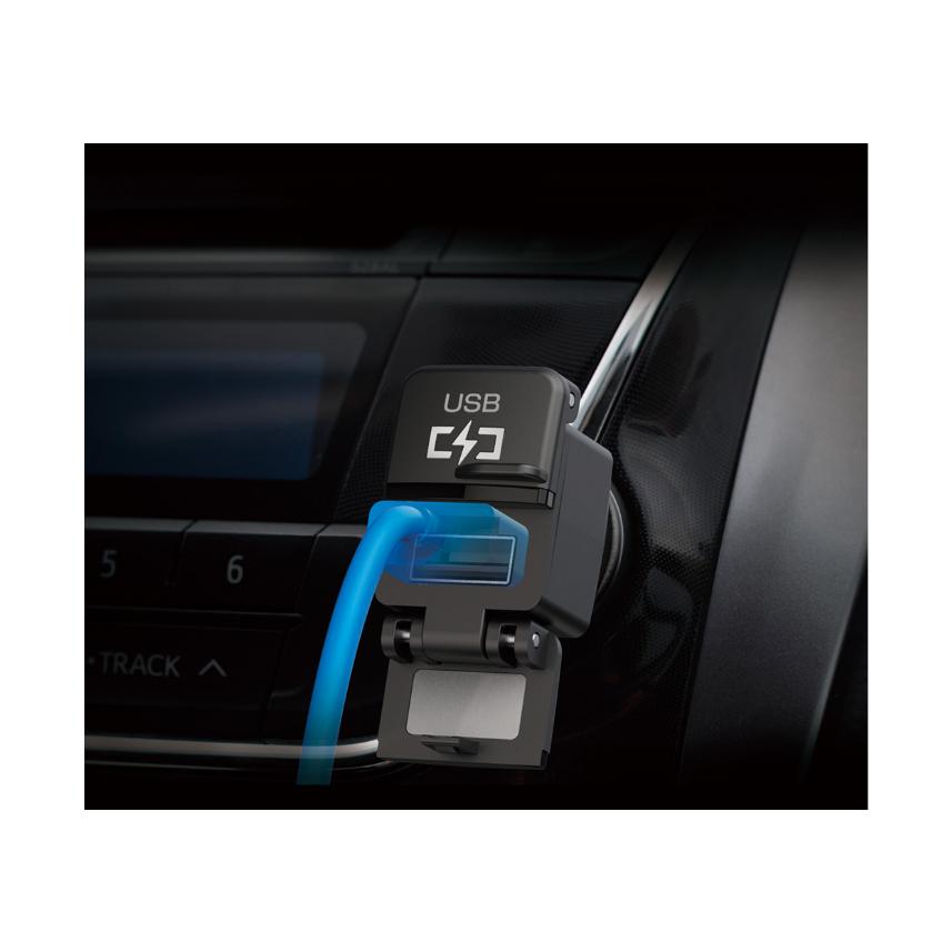 純正風USBポートデザイン 合計最大4.8A出力 リバーシブルUSB×2ポート DC充電器(DC048) |  | 01