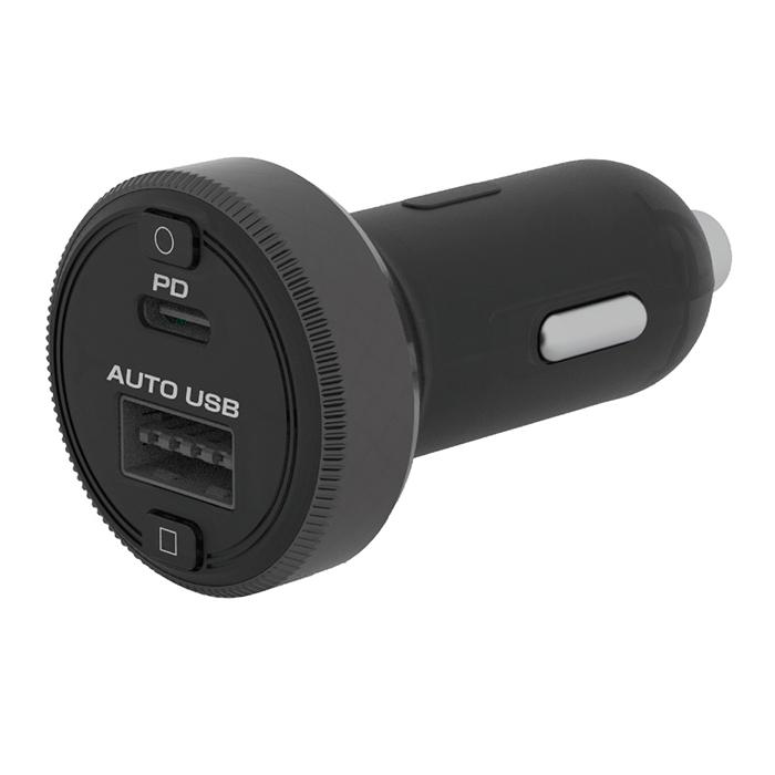 360°発光アンビエントライト搭載。合計最大42W出力。リバーシブルUSB-A 1ポート/USB Type-C 1ポート搭載  DC充電器(DC059) |  | 01