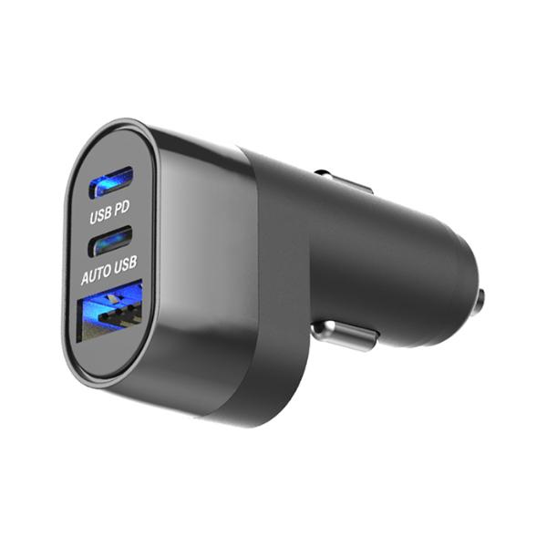 USB PD最大20W出力×2ポート/リバーシブルUSB-A×1ポート搭載 DC充電器(DC060) | 