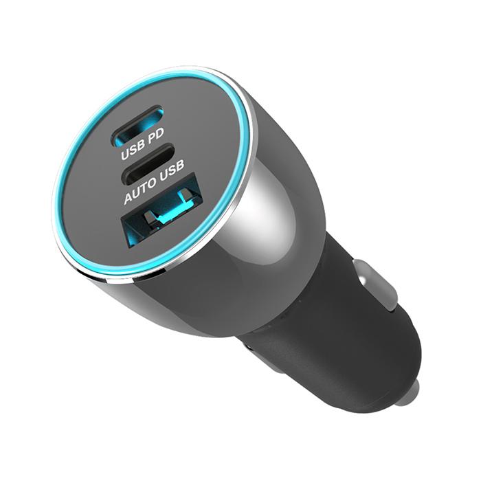 最大合計78W出力 USB PD 最大30W×2ポート/USB-A×1ポート搭載 DC充電器(DC065) | 