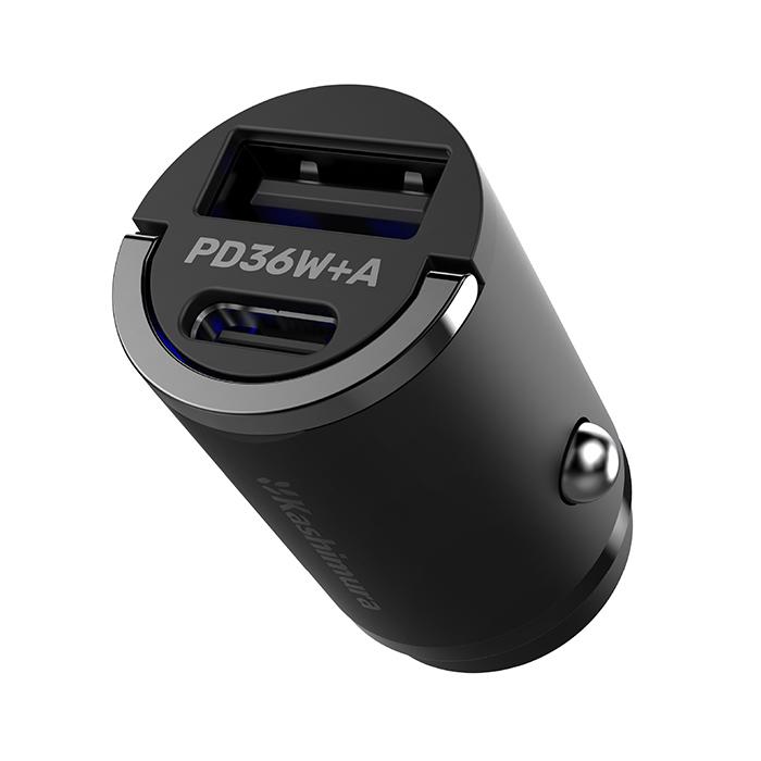 USB PD最大36W出力×1ポート/USB-A×1ポート搭載 DC充電器(DC071