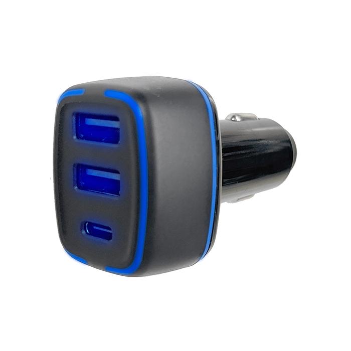 最大合計60W出力 USB PD×1ポート/USB-A×2ポート搭載 DC充電器(DC074) | 