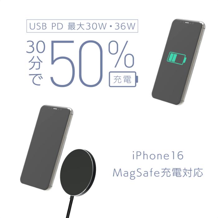 最大合計66W出力 USB PD×2ポート/USB-A×1ポート搭載 DC充電器(DC075) |  | 02