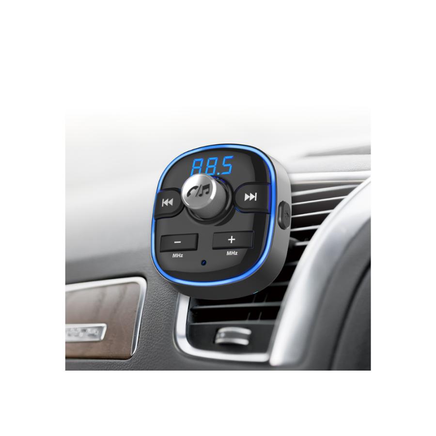 Bluetooth FMトランスミッター フルバンド【エアコン取付クリップ付】(KD252) |  | 01