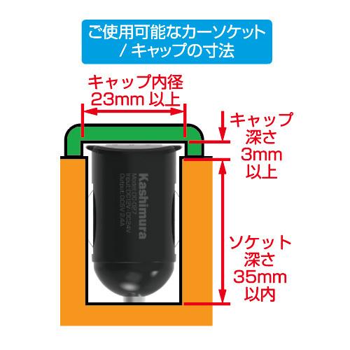 最大2.4A出力　リバーシブルUSB インジケーター付き コンパクトDC充電器【 Lightningケーブル付】(KL110) |  | 03