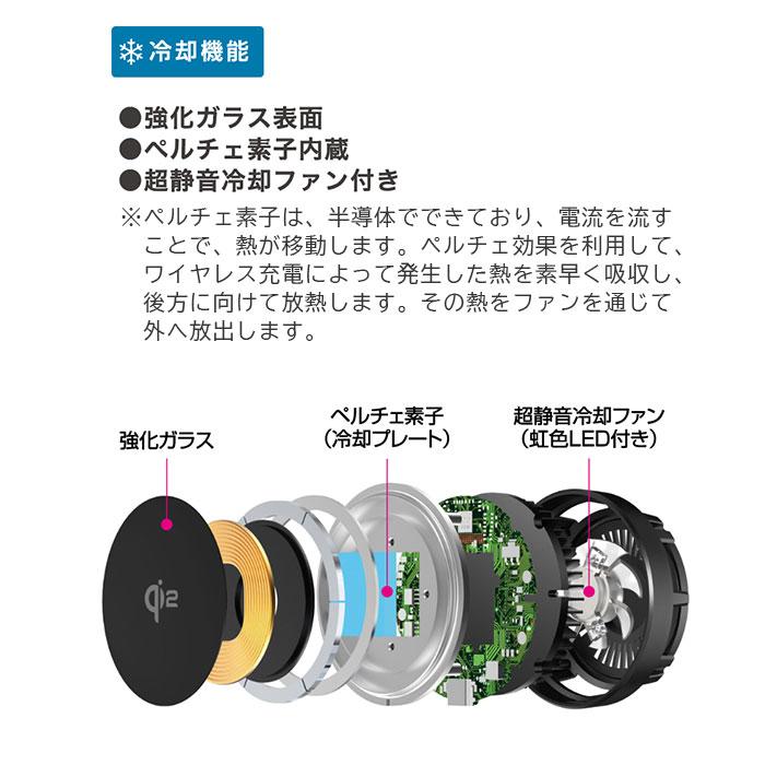 冷却機能付きQi2 マグネットワイヤレス充電器 エアコン取付(KW52) |  | 03