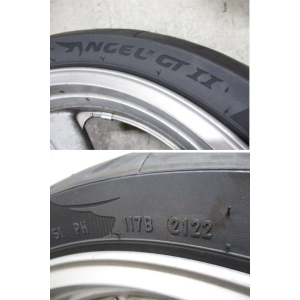 4★ZZR400N用リアホイール410　純正.めくれ無.17×4.50.タイヤ’22年製.PIRELLI.ANGEL GTII.〔検索用〕K.GPZ900R.ゼファーχ.ZRX400.ZXR｜kashishokuninn｜09