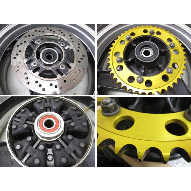 バイク 5☆ZZR1100D用前後ホイール1222 純正.めくれ無.17×3.50.17×
