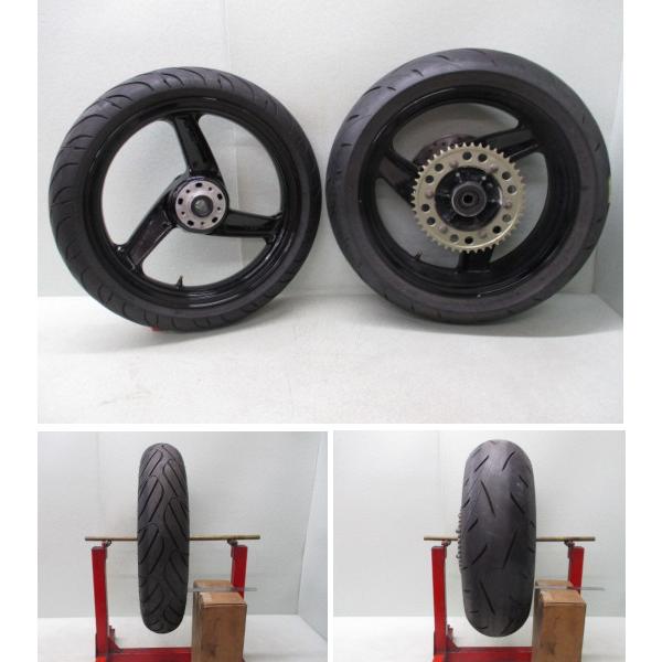 6☆ZZR1100D用前後ホイール0121A 純正.めくれ無.17×3.50.17×5.50〔検索
