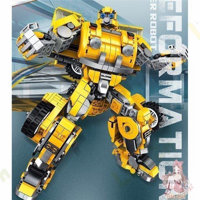 レゴブロック交換品 トランスフォーマ レゴ機械 車 変身 イエロー 変身車 ロボット レゴ互換 Transformers バンブルビー 玩具 プレゼント ギフト｜kashiwakurastore｜02