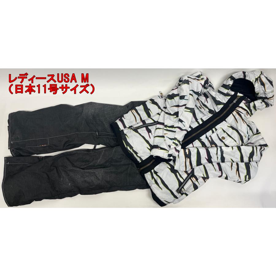 X-nix レディース スノボウェア 上下セット USA M 11号 ホワイト  