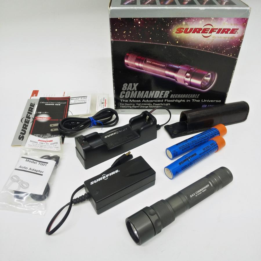SUREFIRE 8AX COMMANDER フラッシュライト 充電池式 充電器付き SUREFIRE 8AX COMMANDER フラッシュライト 充電池式 充電器付き