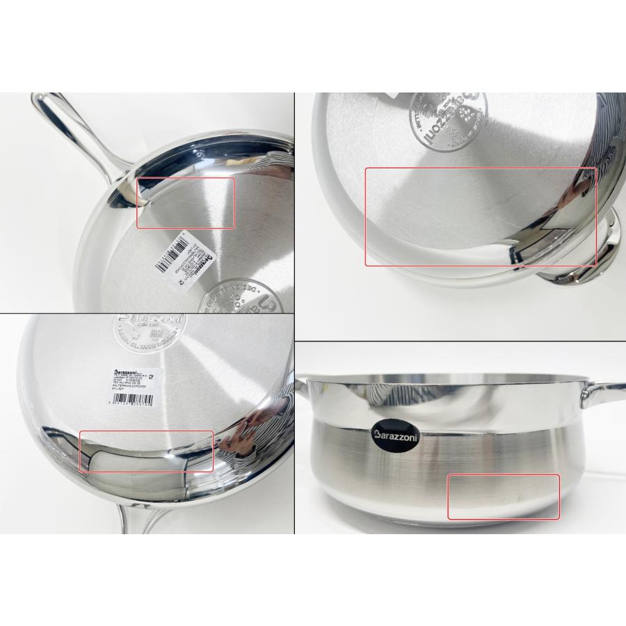 訳あり バラゾーニ 耐熱ガラス蓋付 18-10 マイレディ ソテーパン IH対応 蓋付 ソテーパン 28cm BARAZZONI MY LADY 展示未使用品 R2411-019 訳あり バラゾーニ 耐熱ガラス蓋付 18-10 マイレディ ソテーパン