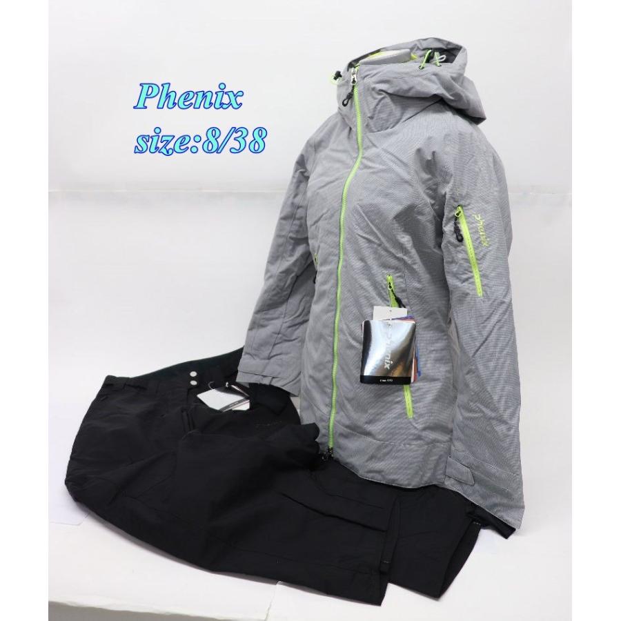 phenix - Phenix フェニックス レディース スキージャケット&パンツ セットアップ 8/38 グレー×ブラック ES3820T60 R2502-191 Phenix フェニックス レディース スキージャケット&パンツ