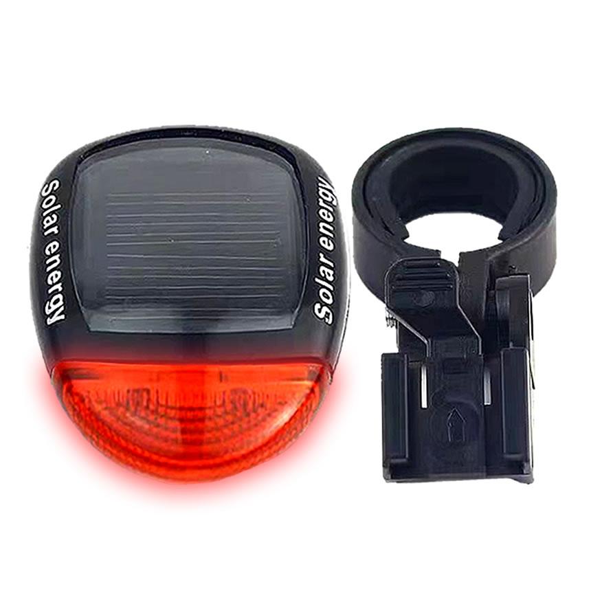 ソーラー テール ライト LED 自転車 リア 赤色 点滅 点灯 電池 不要 2