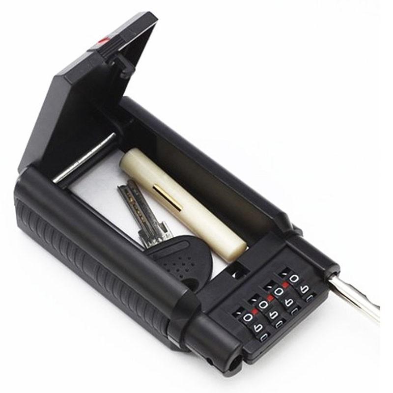 ダイヤル式 キーボックス 南京錠 4桁 ビニール保護付き 貴重品 収納 鍵