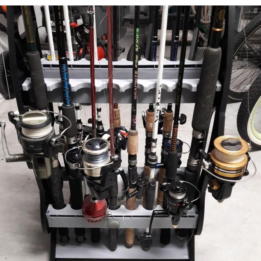 ロッドスタンド 16本収納 ロッドホルダー 釣り 竿 アウトドア