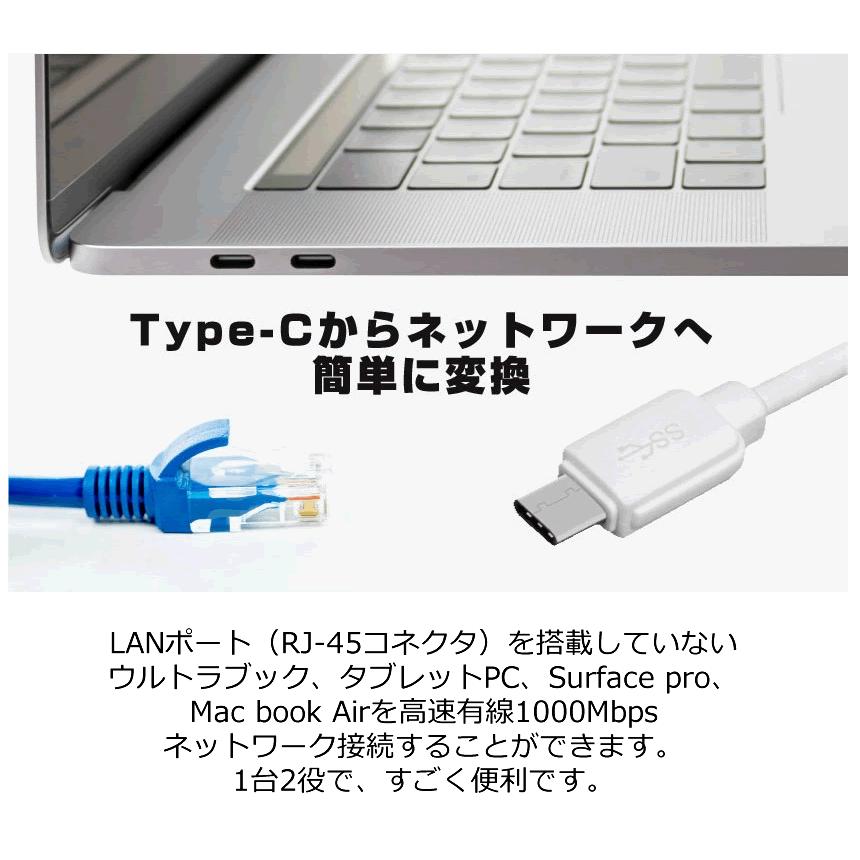 USBハブ 2.0 3ポート 増設 有線 LANアダプタ付き バスパワー データ転送 PC パソコン タブレット 軽量 コンパクト HUBLAN20｜kasimaw｜04