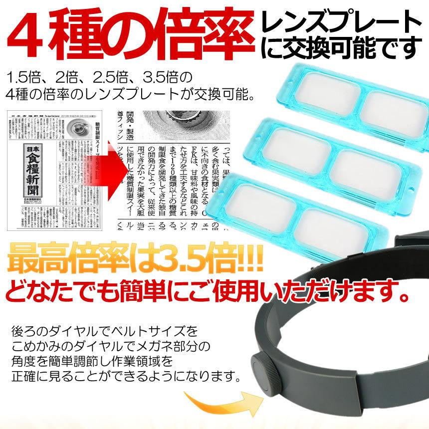 激安価格の メガネ型ルーペ 5台セット Kemegal 簡単調整 ヘッドバンド 軽量 使用可能 メガネ着用時 4種類レンズ 3 5倍 2 5倍 2倍 倍率1 5倍 ルーペ 拡大鏡 特典 お得なセットです Panero Shop