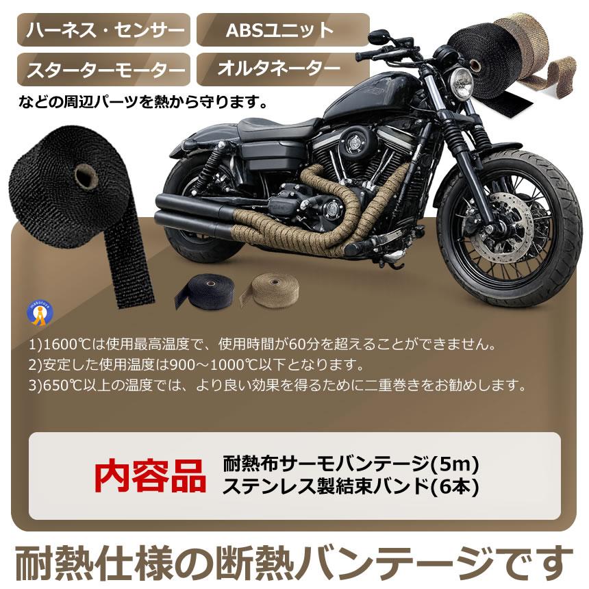 耐熱布 サーモ バンテージ 高品質グラスファイバー 耐熱温度1600