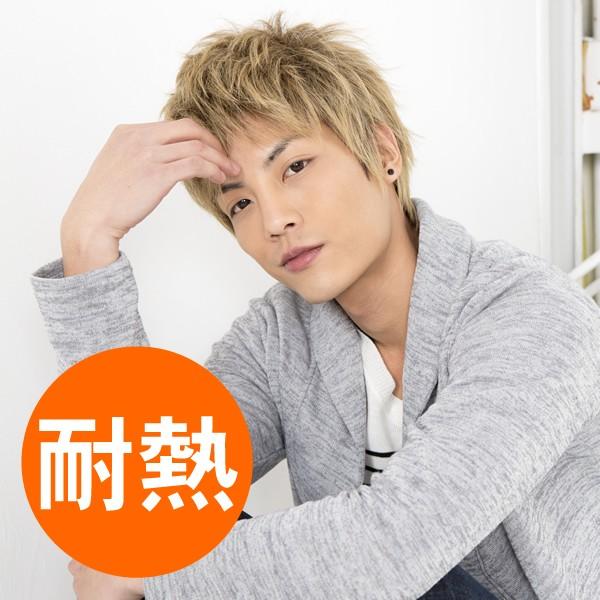 ウィッグ メンズ ショート 金髪 快適 ストリームショート ナチュラルブロンド メンズウィッグ フルウィッグ かわいい新作