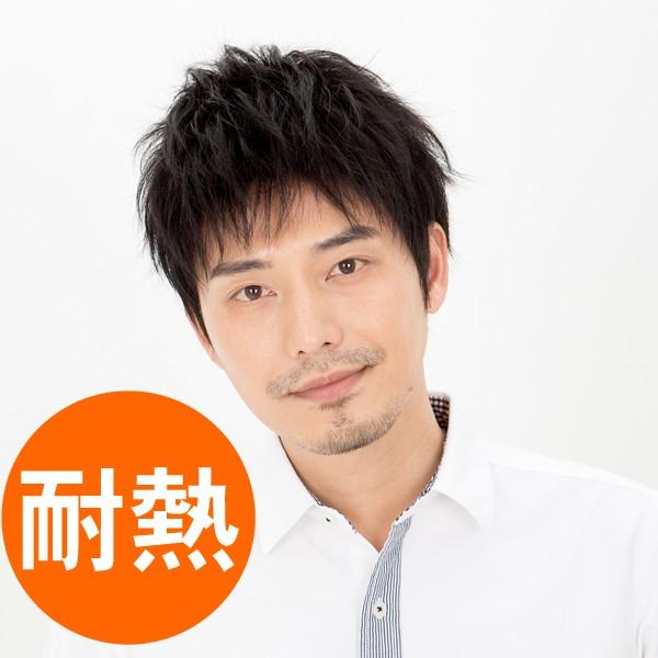 メンズ ウィッグ ショート 耐熱 自然 快適 メンズウィッグ かつら スタンダードブラック 直営ストア フルウィッグ ストリームショート 黒髪
