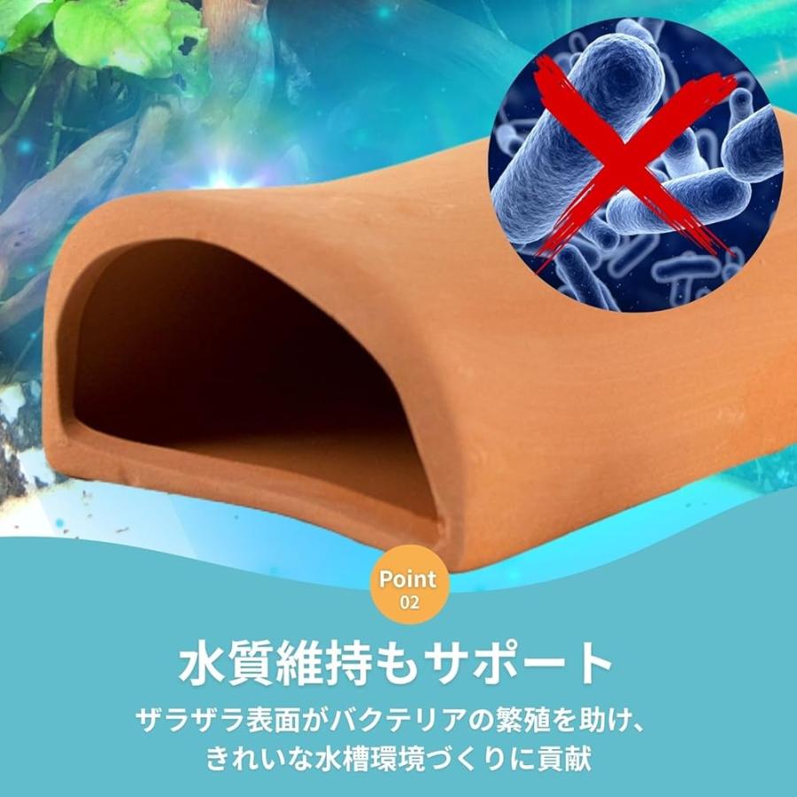 エビ 隠れ家 水槽 オブジェ シェルター アクアリウム 金魚 魚 素焼き