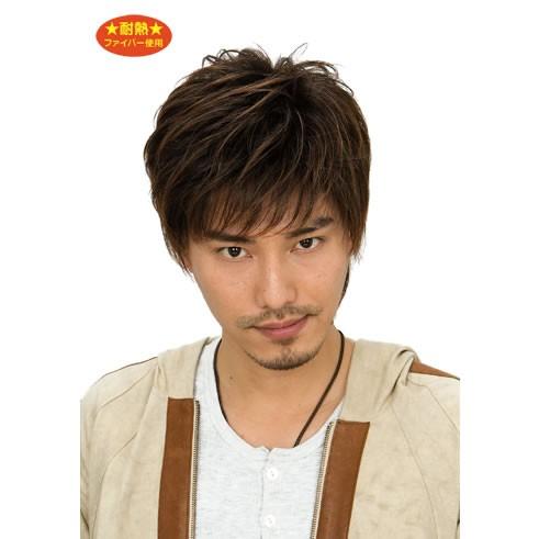 メンズ ウィッグ ショート ショートレイヤー ビターシナモンブレンド 耐熱 メンズウィッグ フルウィッグ 希望者のみラッピング無料